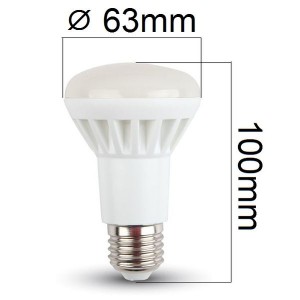 LED žárovka E27 8W 500lm R63 denní, ekvivalent 60W