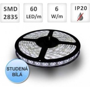 LED pásek 60ks 2835 6W/m STUDENÁ, cena za 1m