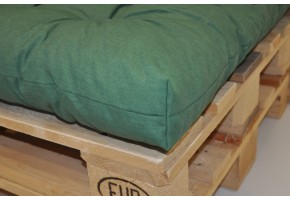 Polstry na paletový nábytek s opěrkou - látka tmavě zelený melír