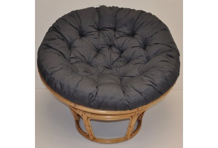 Ratanový papasan 110 cm  medový šedý kepr