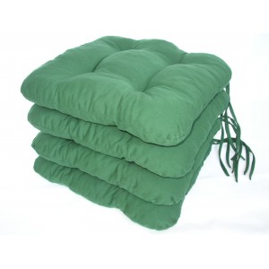 Sedák na židli 40x40 cm barva zelená tmavá  SET 4ks