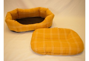 Pelíšek pro psa žlutý 63x45x15 cm