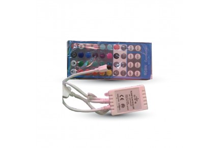 Ovladač RGB+W pásku s dálkovým ovládáním,  40 tlačítek