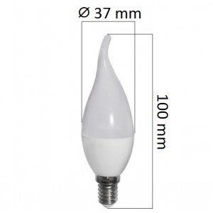Akce:  LED žárovka  E14 6W 480lm, studená 3+1