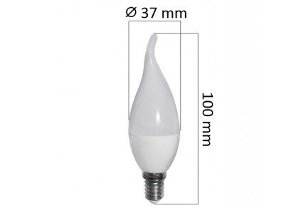 Akce:  LED žárovka  E14 6W 480lm, studená 3+1
