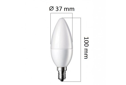 Akce: LED žárovka  E14 svíčka 4W 345lm teplá 3+1