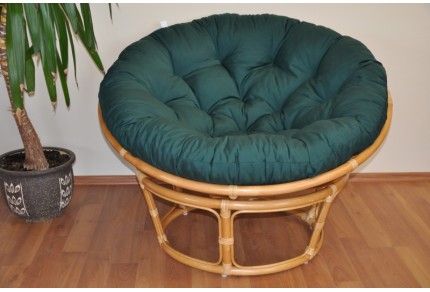 Polstr na křeslo papasan 115 cm zelený dralon