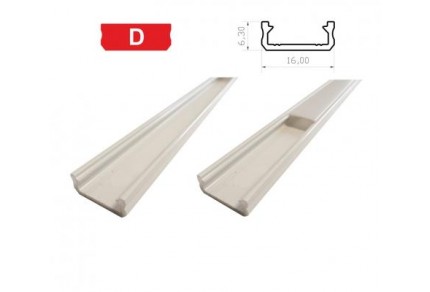 Hliníkový profil LUMINES D 1m pro LED pásky, bílý lakovaný