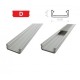 Hliníkový profil LUMINES D 1m pro LED pásky, stříbrný eloxovaný