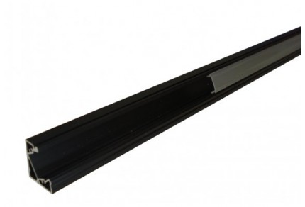 Hliníkový profil MiniLUX  30/60° 1m pro LED pásky, černý