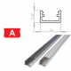 Hliníkový profil LUMINES A 2m pro LED pásky, hliník