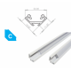 Hliníkový profil LUMINES C 2m pro LED pásky, lakovaný bílý