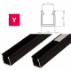 Hliníkový profil LUMINES Y 2m pro LED pásky, černý