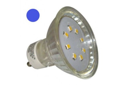 LED žárovka 1W 8xSMD2835 GU10 90lm MODRÁ