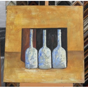 Obraz tři láhve 75x75 cm