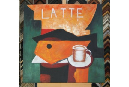 Obraz šálek latte 75x75 cm