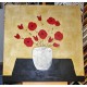 Obraz kytice červených květů 90x90 cm