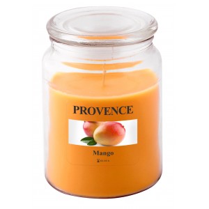 Svíčka ve skle s víčkem, mango 510 g